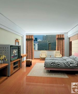 现代风格棕色窗帘效果图 