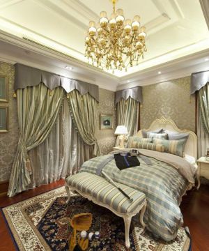 欧式卧室窗帘布艺图片