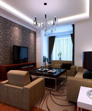 2025现代简约客厅电视背景墙装修设计图片