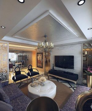 2025最新欧式客厅吊顶灯设计效果图欣赏