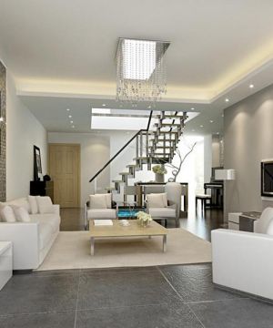 最新简约风格楼中楼楼梯设计实景图欣赏