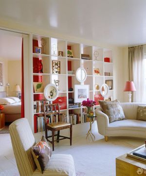 2025现代暖色调博古架图片大全