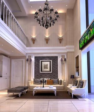 2025最新精装200平米跃层客厅设计效果图