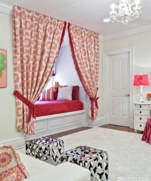 现代家庭卧室飘窗改床装修图片大全