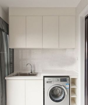简约室内阳台洗衣机装修效果图