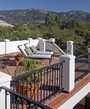 田园风格露天阳台设计 