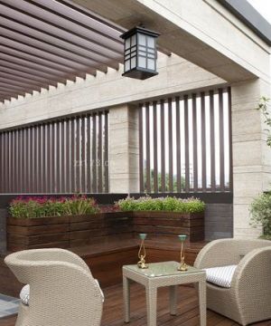 阳台简约风格木质吊顶效果图欣赏