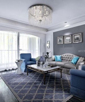 最新简欧式客厅装修设计效果图