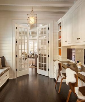 2025最新现代美式办公室双开门设计图片