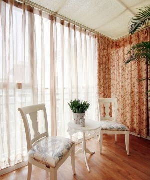 田园风格窗帘装修图片大全