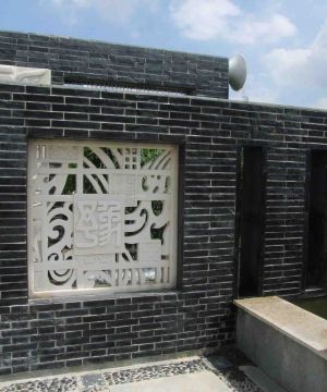 中式别墅围墙装修实景图