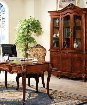 古典书桌装饰设计效果图大全2025