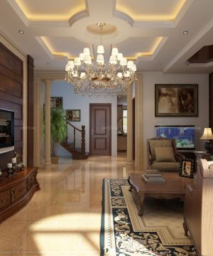 2025家装客厅地面黄色地砖设计图