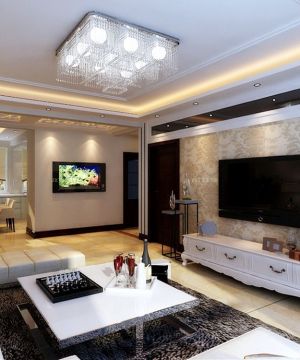 2025白色电视柜设计效果图片