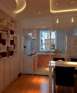 厨房艺术玻璃隔断门设计案例大全2025