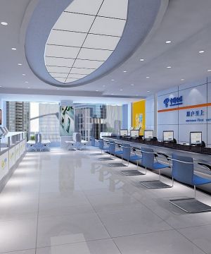 现代营业厅形象墙装修效果图