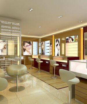 2025眼镜店吧凳摆放效果图