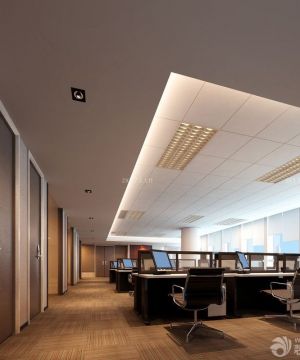 2025现代办公室装修风格简约办公室吊顶效果图
