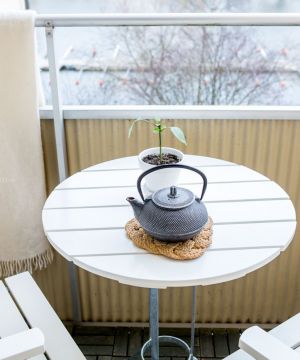 2025最新阳台圆形茶几设计效果图片