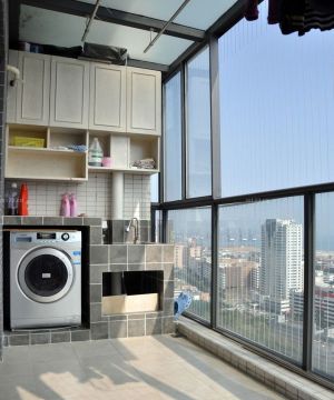阳台洗衣机柜子装修效果图片大全