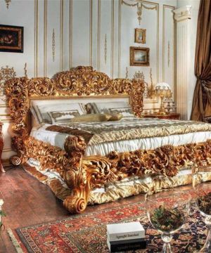 2025最新巴洛克风格家具卧室床图片