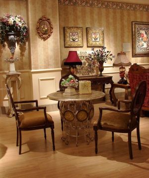 2025巴洛克风格家具客厅墙面图片