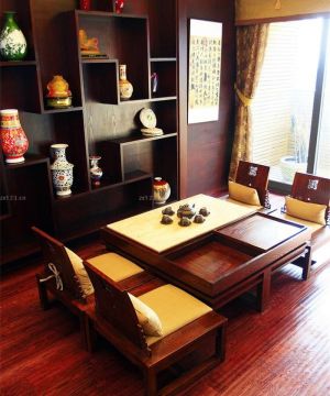 仿古博古架实木博古架设计效果图欣赏