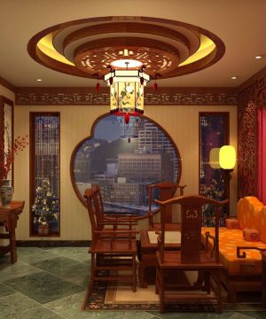 2025中式茶楼样板间设计效果图 
