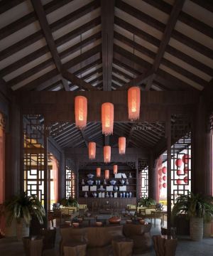 2025最新中式茶楼样板间设计实景图 