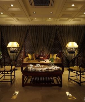 2025最新中式茶楼样板间设计案例图