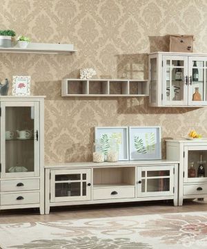 白色组合电视柜效果图片欣赏