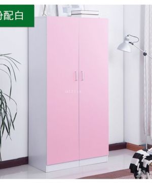 2025最新粉配白双门衣柜门