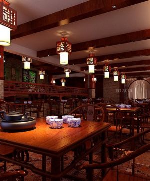 2025最新茶楼装修设计茶楼大厅装修实景图