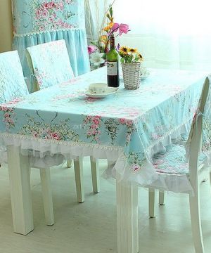 2025小餐厅桌布椅套装饰图片大全