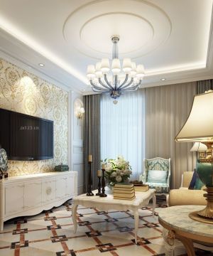 最新两室两厅客厅电视柜设计效果图欣赏