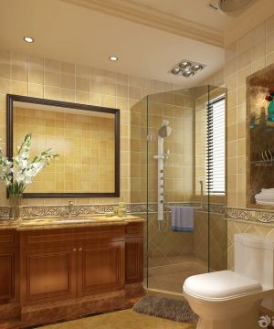 2025家装美式风格卫生间毛巾架设计图片大全