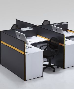 2025最新屏风转椅办公桌效果图