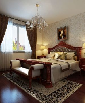 2025欧式古典家具实木床效果图