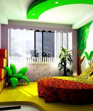绚丽风格儿童房墙绘效果图片