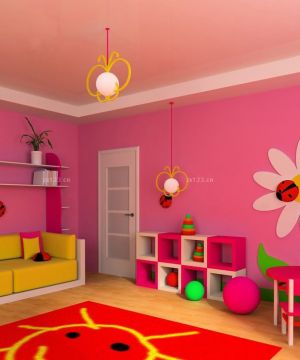 绚丽风格儿童房墙绘样板