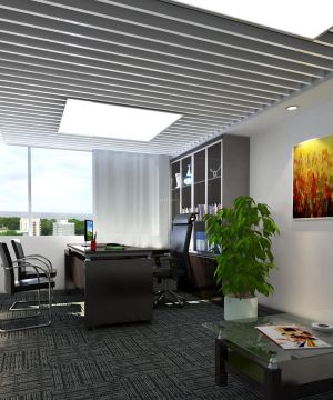 最新现代简约风格办公室窗帘装修效果图