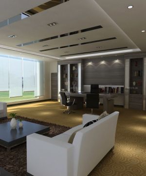 现代简约风格办公室窗帘装修效果图