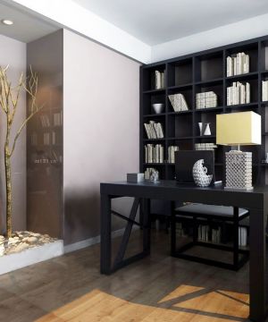 2025美式书房电脑办公桌装修实景图