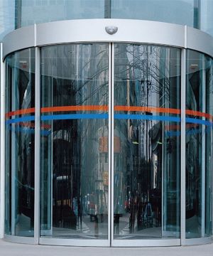 2025大型商场弧形自动玻璃门装修案例