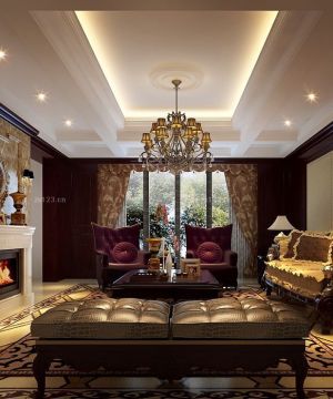 最新小户型欧式客厅欧式壁炉设计图片大全