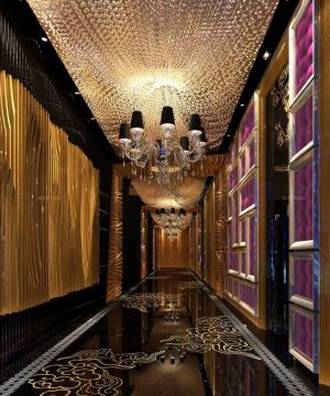 奢华ktv装修走廊效果图