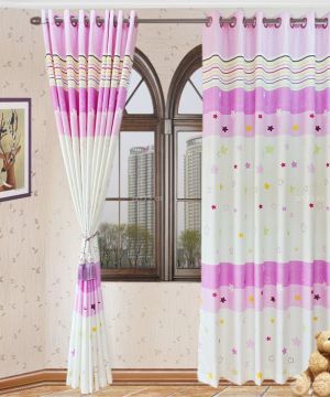 2025最新田园小卧室紫色窗帘装修图片