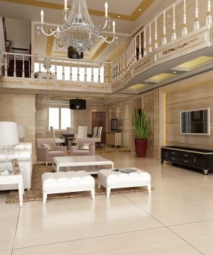 2025欧式楼中楼客厅装修效果图大全