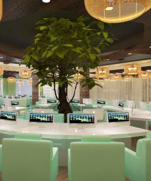 2025最新网吧室内桌椅设计图