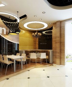 2025西式快餐店快餐桌设计图片大全